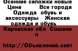 Осенние сапожки новые › Цена ­ 600 - Все города Одежда, обувь и аксессуары » Женская одежда и обувь   . Кировская обл.,Сошени п.